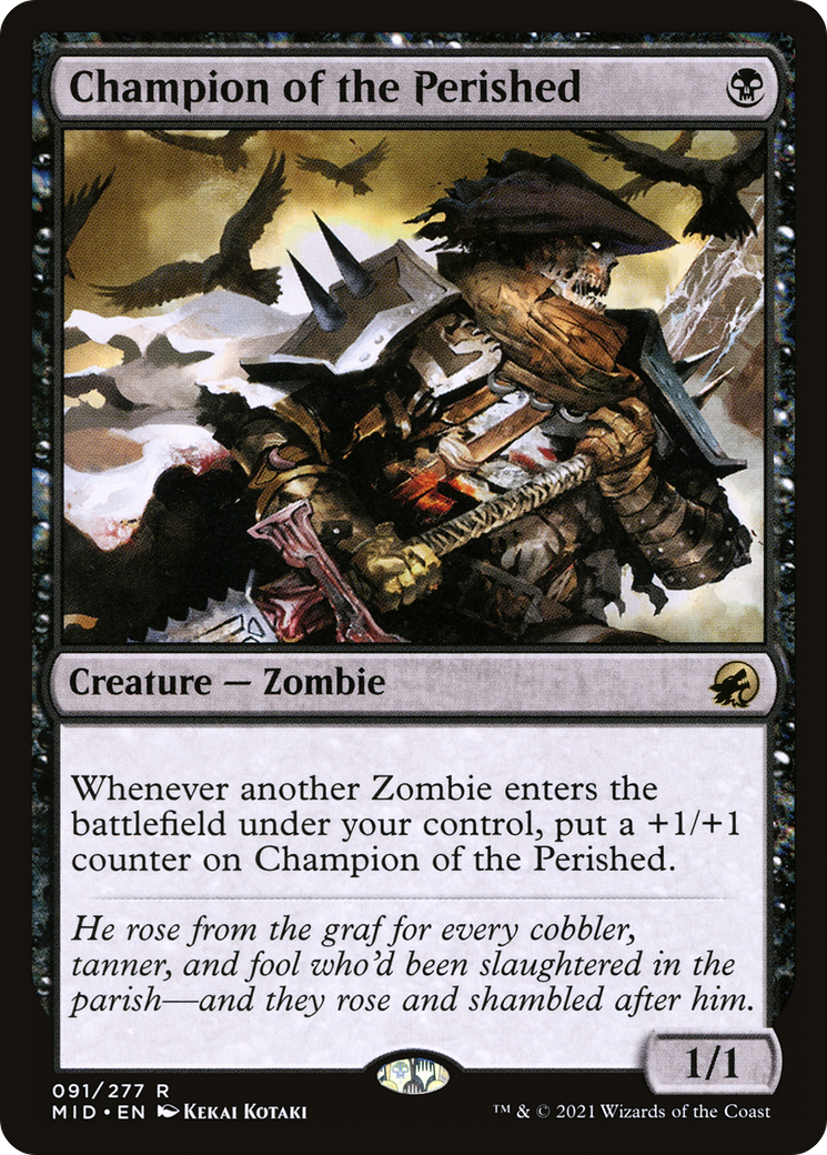 Champion of the Perished (MID-091) [Innistrad: Midnight Hunt] Foil MTG Single Wizards of the Coast