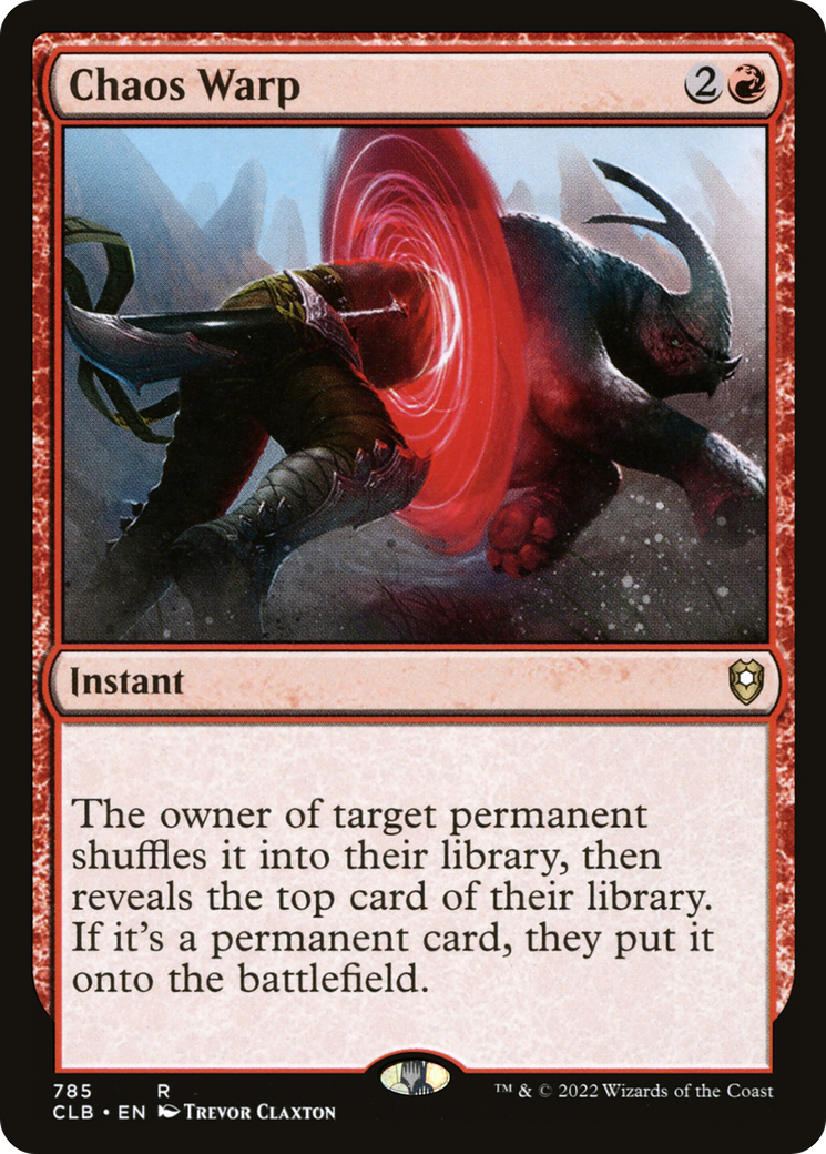 Chaos Warp (CLB-785) [Commander Legends: Battle for Baldur's Gate] MTG Single Wizards of the Coast
