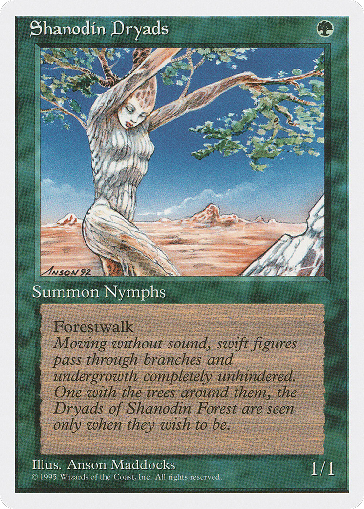 Shanodin Dryads (4ED-271) [Fourth Edition] MTG Single Wizards of the Coast