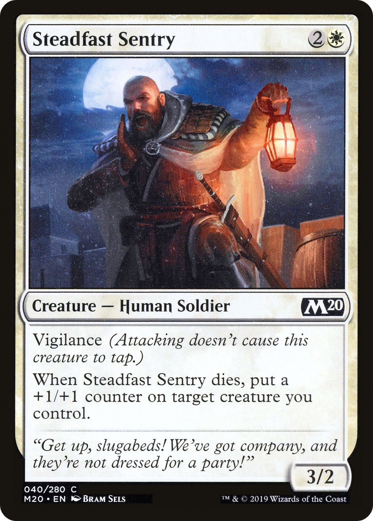 Steadfast Sentry (M20-040) [Core Set 2020] Foil MTG Single Wizards of the Coast