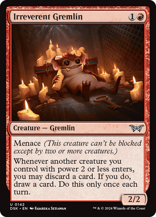 Irreverent Gremlin (DSK-142) [Duskmourn: House of Horror] MTG Single Wizards of the Coast