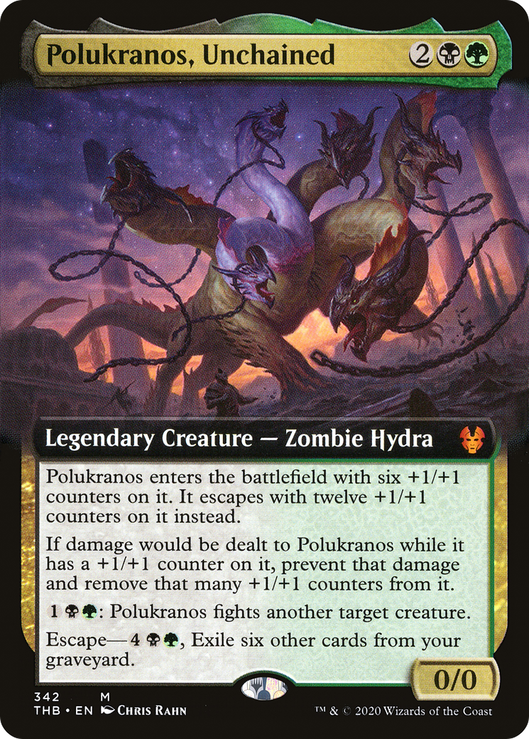 Polukranos, Unchained (THB-342) [Theros Beyond Death] (Extended Art) MTG Single Wizards of the Coast