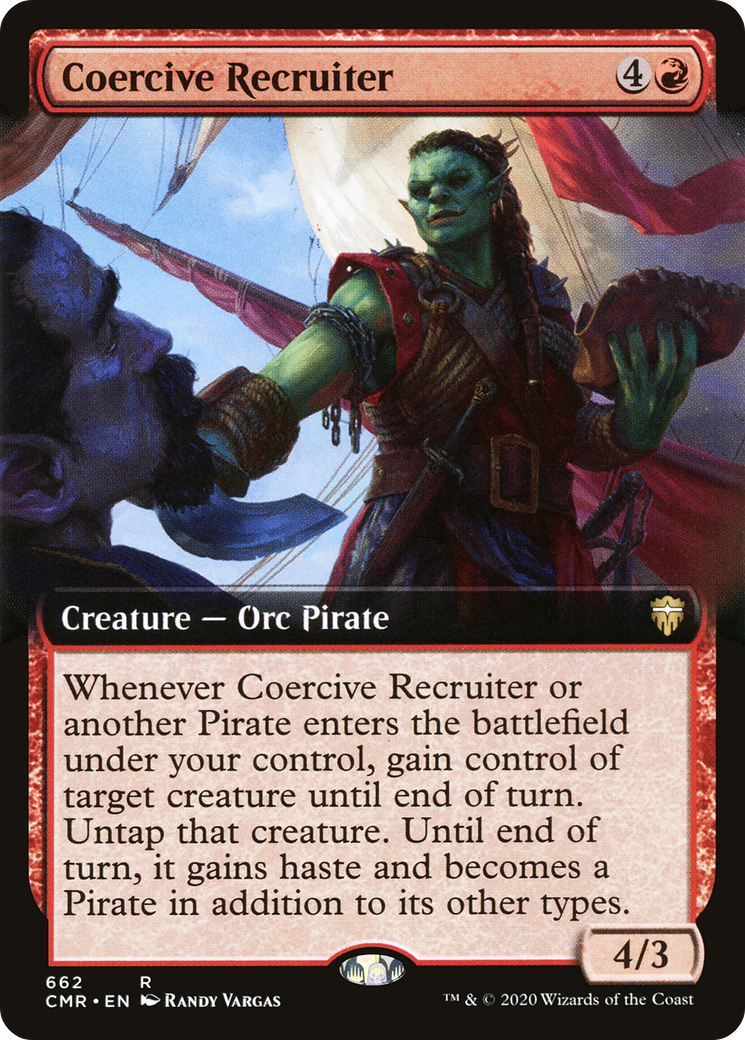 Coercive Recruiter (CMR-662) [Commander Legends] (Extended Art) Foil MTG Single Wizards of the Coast