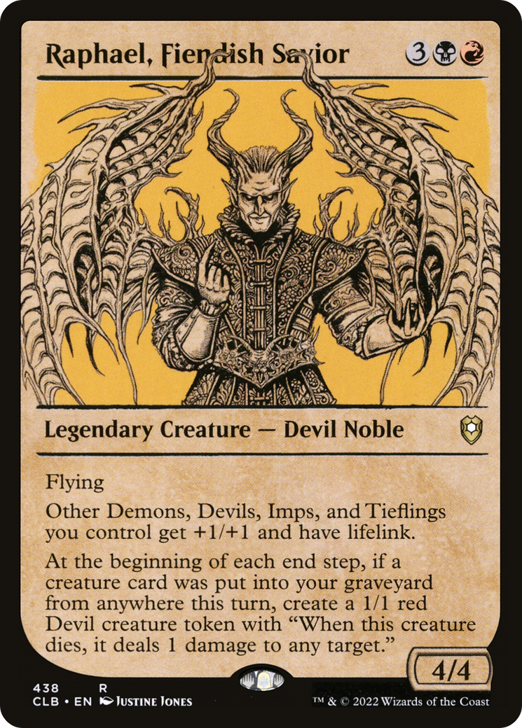 Raphael, Fiendish Savior (CLB-438) [Commander Legends: Battle for Baldur's Gate] (Showcase) Foil MTG Single Wizards of the Coast