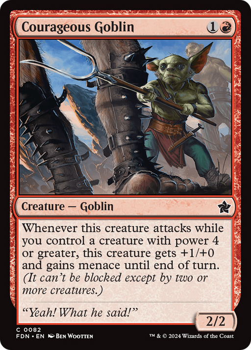 Courageous Goblin (FDN-082) [Foundations] MTG Single Wizards of the Coast