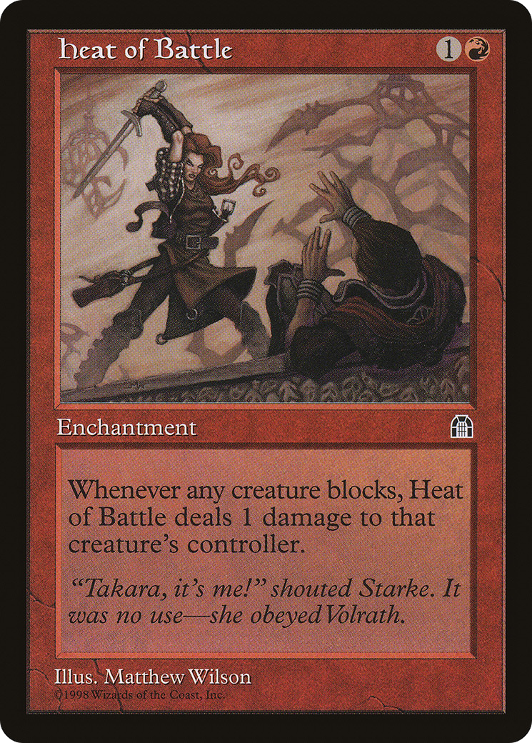 Heat of Battle (STH-) [Stronghold] MTG Single Wizards of the Coast