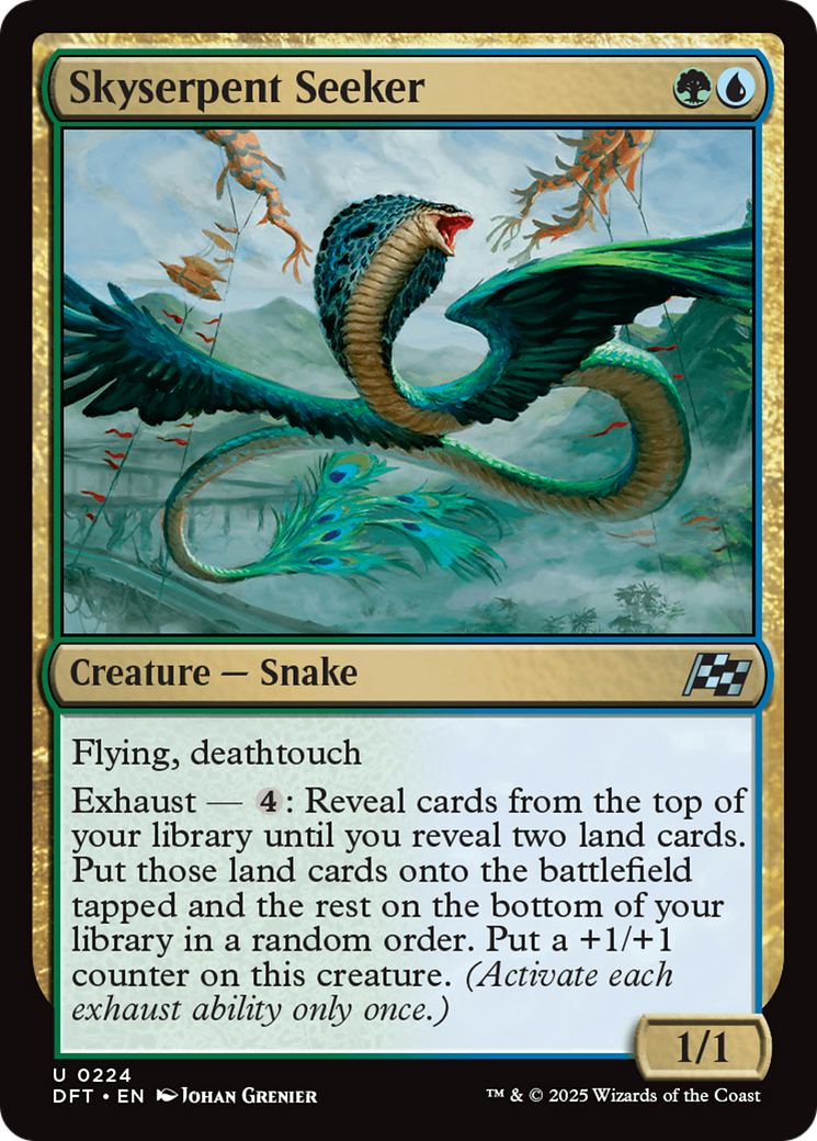 Skyserpent Seeker (DFT-224) [Aetherdrift] MTG Single Wizards of the Coast