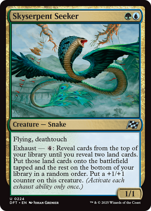 Skyserpent Seeker (DFT-224) [Aetherdrift] MTG Single Wizards of the Coast