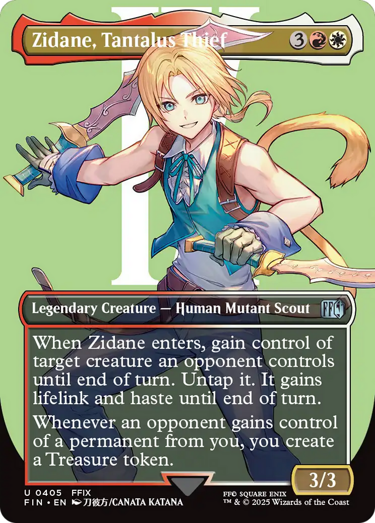 Zidane, Tantalus Thief (FIN-405) [FINAL FANTASY] (Borderless) MTG Single Wizards of the Coast