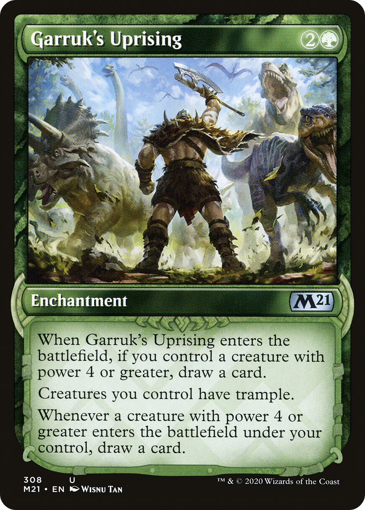 Garruk's Uprising (M21-308) [Core Set 2021] (Showcase) Foil MTG Single Wizards of the Coast