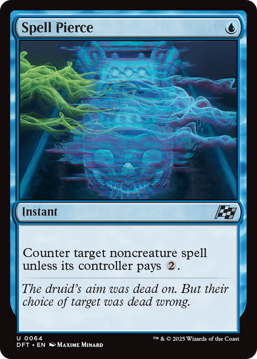 Spell Pierce (DFT-064) [Aetherdrift] Foil MTG Single Wizards of the Coast