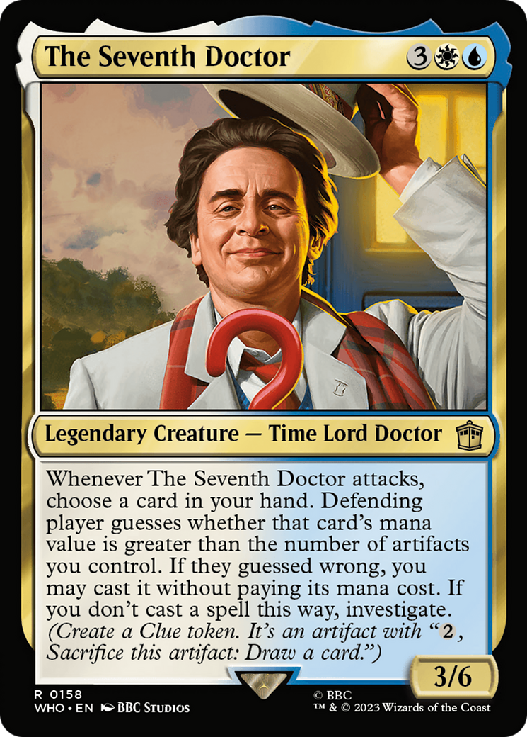 The Seventh Doctor (WHO-158) [Doctor Who] Foil MTG Single Wizards of the Coast