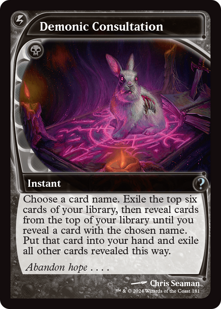 Demonic Consultation (Future Sight) (MB2-181) [Mystery Booster] Mystery Booster 2 MTG Single Wizards of the Coast