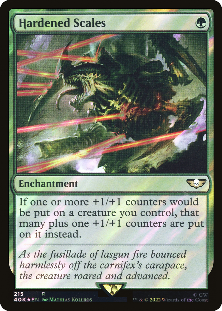 Hardened Scales (40K-215★) [Warhammer 40,000 Commander] Foil MTG Single Wizards of the Coast