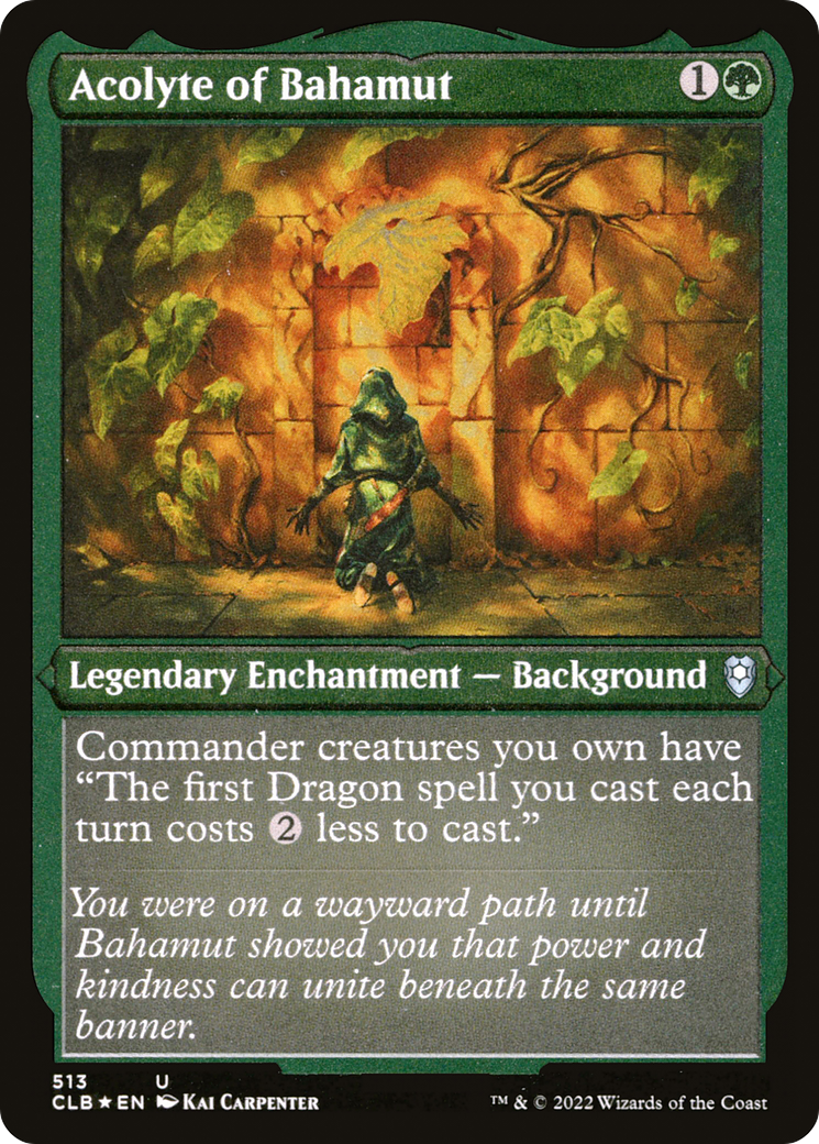 Acolyte of Bahamut (CLB-513) [Commander Legends: Battle for Baldur's Gate] Etched Foil MTG Single Wizards of the Coast
