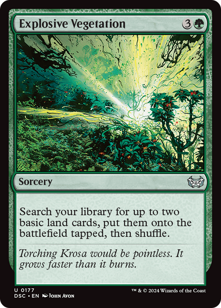 Explosive Vegetation (DSC-177) [Duskmourn: House of Horror Commander] MTG Single Wizards of the Coast