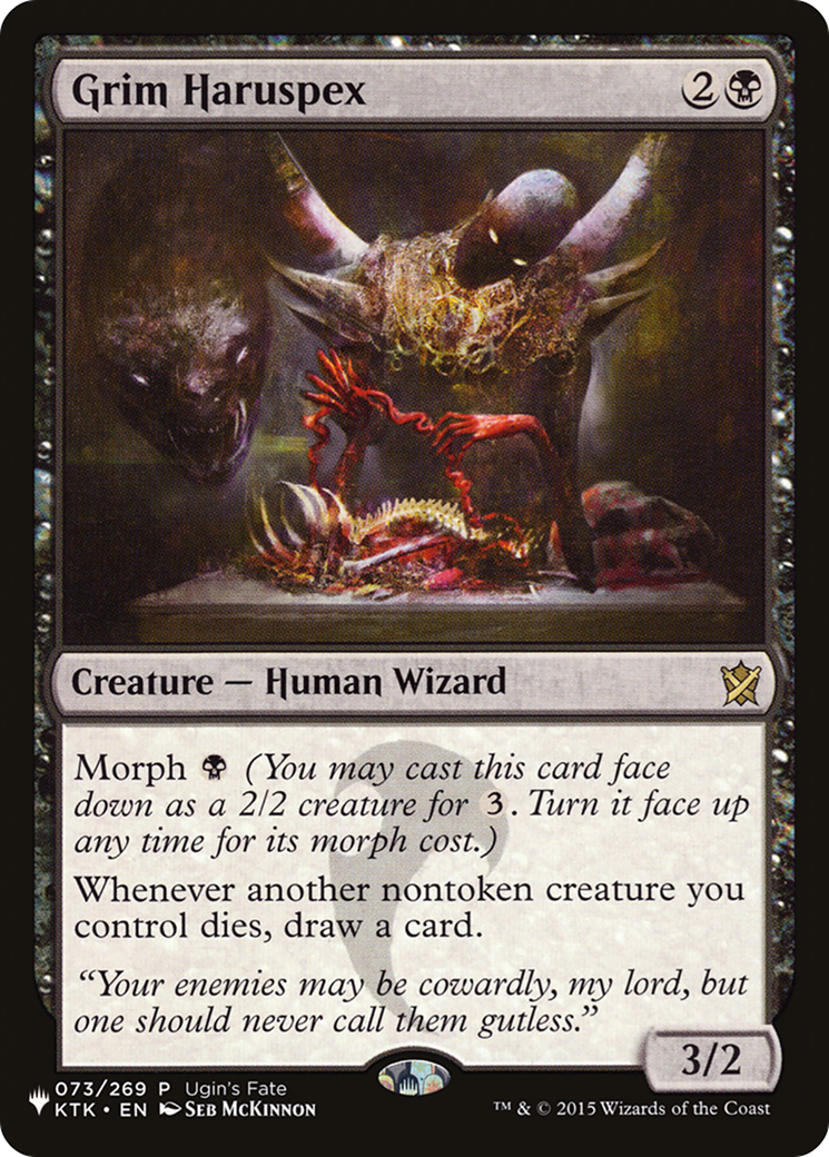 Grim Haruspex (LIST-UGIN-73) [Mystery Booster] The List MTG Single Wizards of the Coast