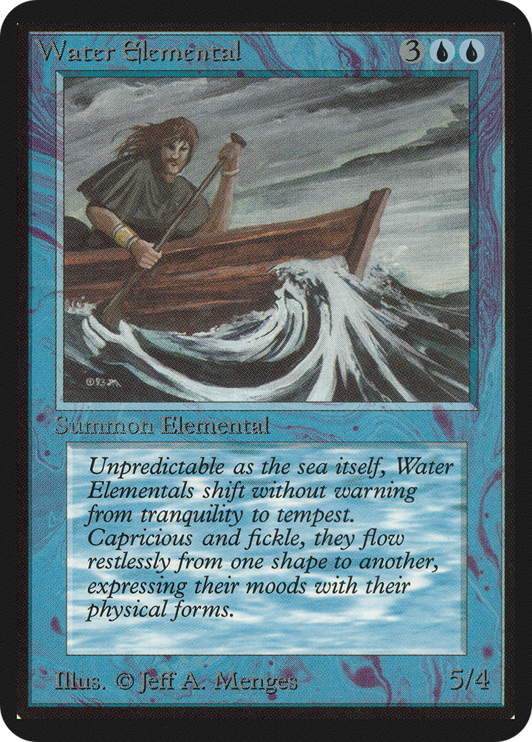 Water Elemental (LEA-) [Oldschool] Limited Edition Alpha MTG Single Wizards of the Coast