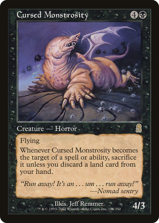 Cursed Monstrosity (ODY-126) [Odyssey] Foil MTG Single Wizards of the Coast
