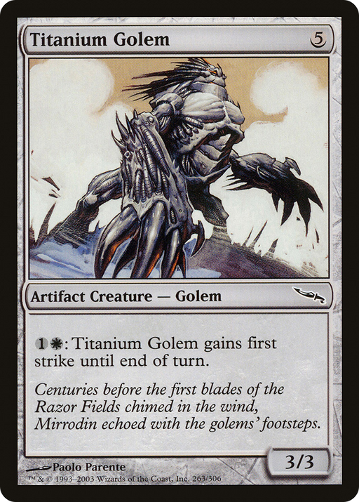 Titanium Golem (MRD-263) [Mirrodin] MTG Single Wizards of the Coast