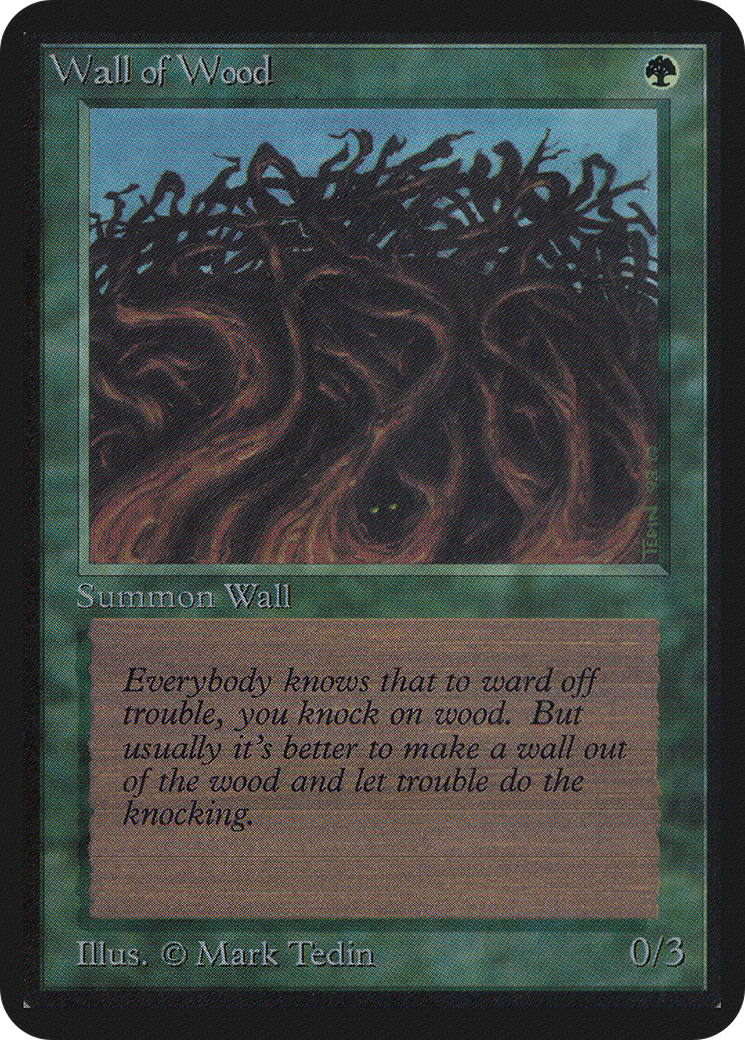 Wall of Wood (LEA-225) [Oldschool] Limited Edition Alpha MTG Single Wizards of the Coast