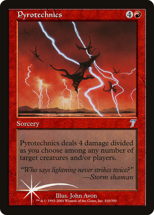 Pyrotechnics (7ED-210) [7th Edition] Foil MTG Single Wizards of the Coast