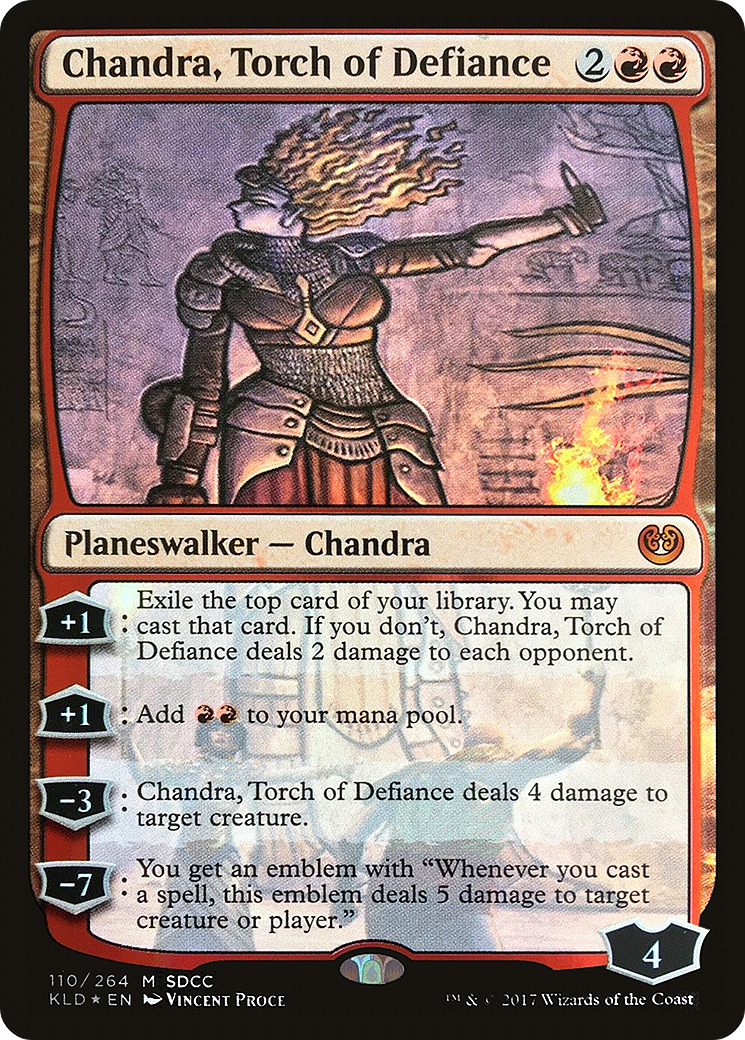 Chandra, Torch of Defiance (SDCC 2017 Exclusive) (MEDIA-110) [Misc] San Diego Comic-Con 2017 Foil MTG Single Wizards of the Coast