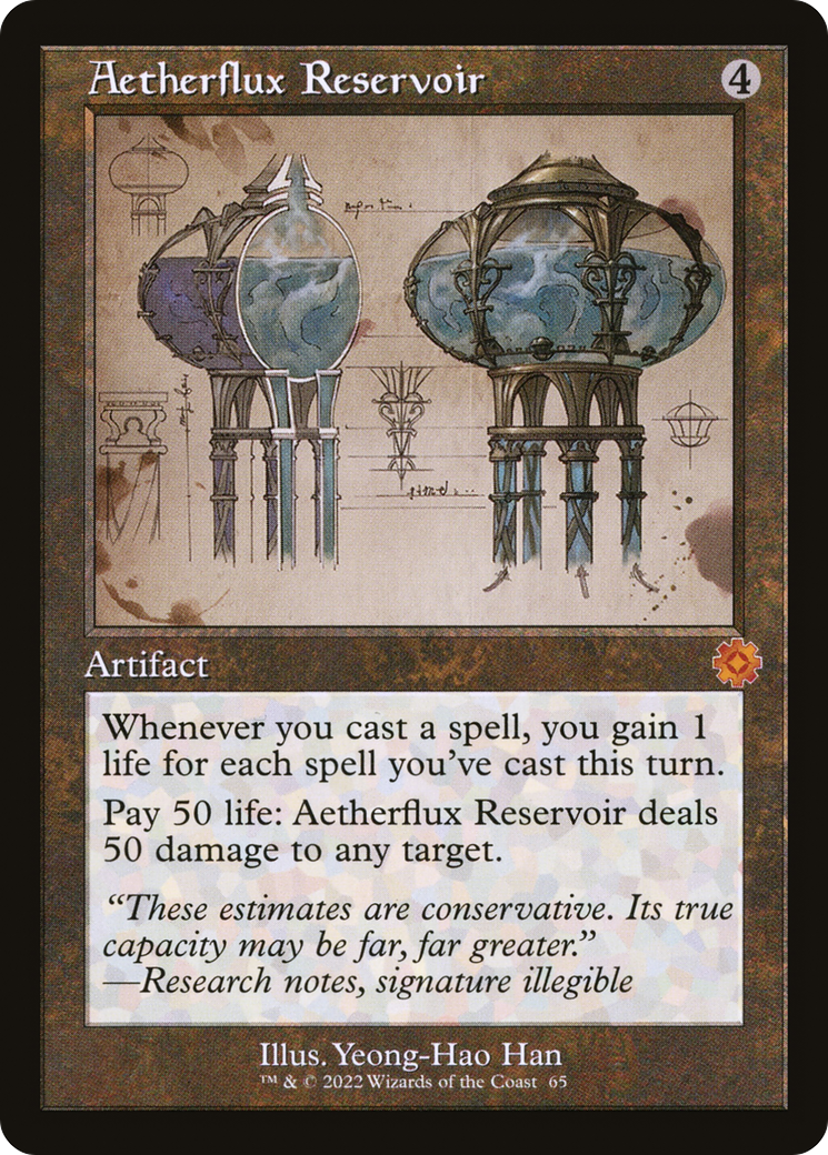 Aetherflux Reservoir (Schematic) (BRR-065) [The Brothers' War Retro Artifacts] Foil MTG Single Wizards of the Coast