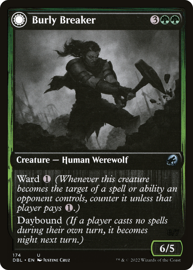 Burly Breaker // Dire-Strain Demolisher (DBL-174) [Innistrad: Double Feature] Foil MTG Single Wizards of the Coast