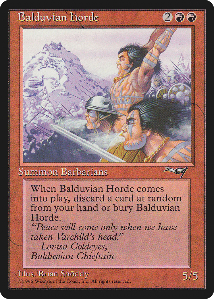 Balduvian Horde (ALL-065) [Alliances] MTG Single Wizards of the Coast