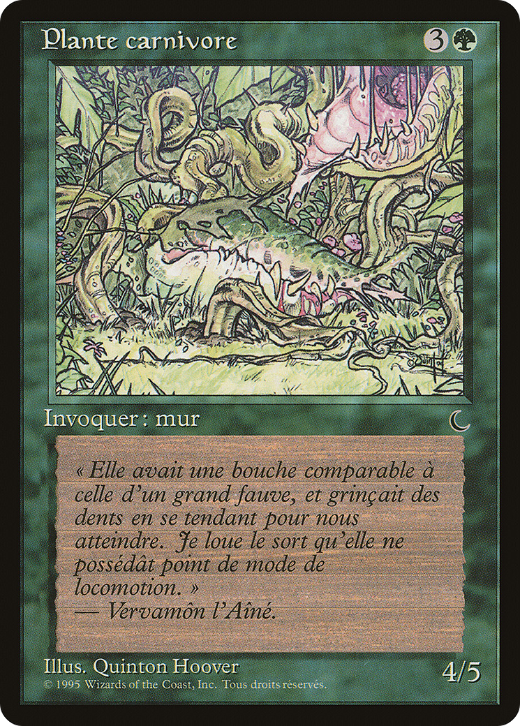Carnivorous Plant (French) - "Plante carnivore" (REN-) [Renaissance] MTG Single Wizards of the Coast