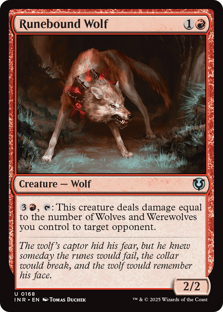 Runebound Wolf (INR-168) [Innistrad Remastered] Foil MTG Single Wizards of the Coast