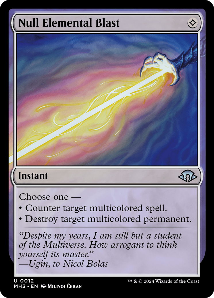 Null Elemental Blast (MH3-012) [Modern Horizons 3] Foil MTG Single Modern Horizons 3