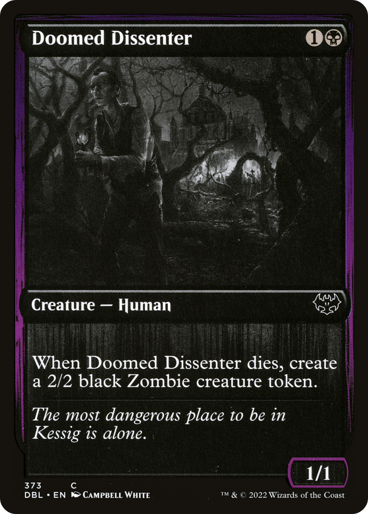 Doomed Dissenter (DBL-373) [Innistrad: Double Feature] Foil MTG Single Wizards of the Coast