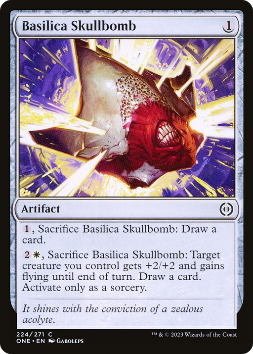 Basilica Skullbomb (ONE-224) [Phyrexia: All Will Be One] Foil MTG Single Wizards of the Coast