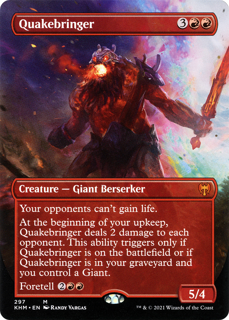 Quakebringer (KHM-297) [Kaldheim] (Borderless) Foil MTG Single Wizards of the Coast