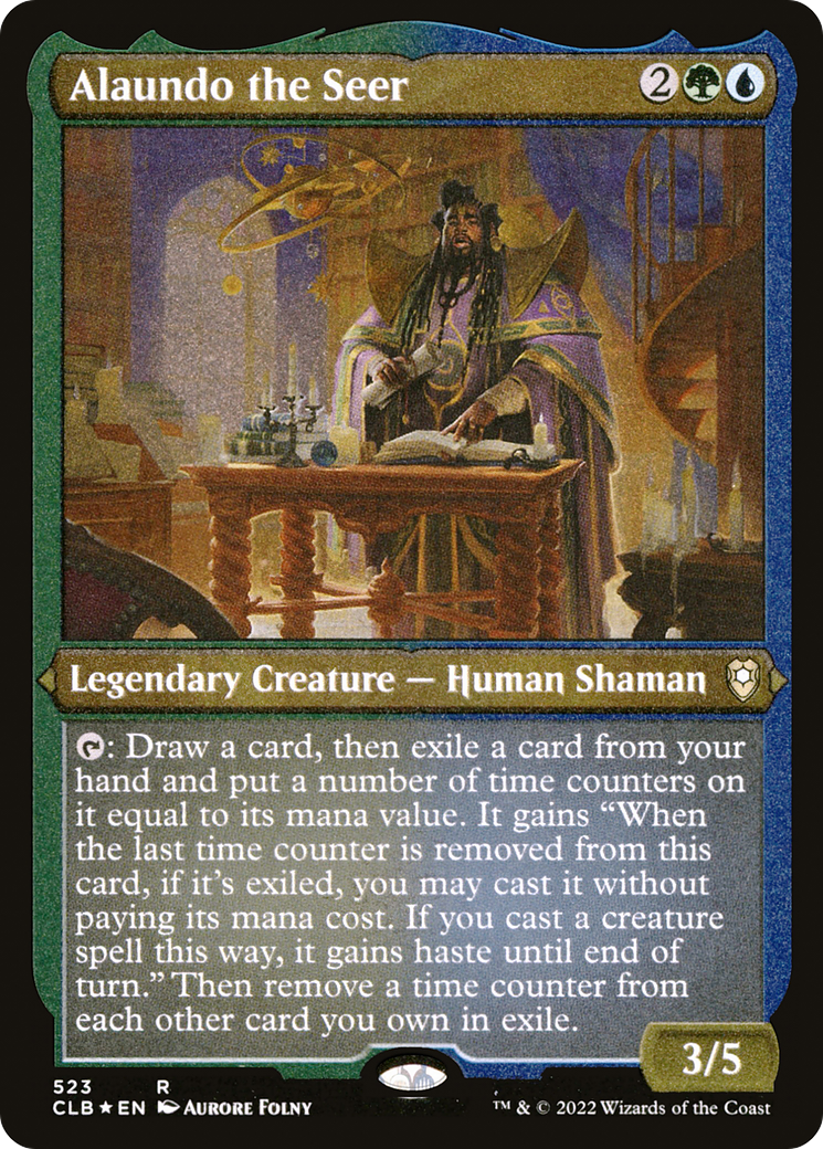 Alaundo the Seer (CLB-523) [Commander Legends: Battle for Baldur's Gate] Etched Foil MTG Single Wizards of the Coast