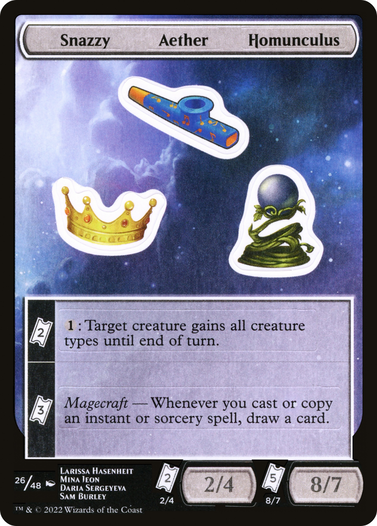 Snazzy Aether Homunculus (UNF-026) [Tokens] Unfinity Sticker Sheets MTG Single Wizards of the Coast