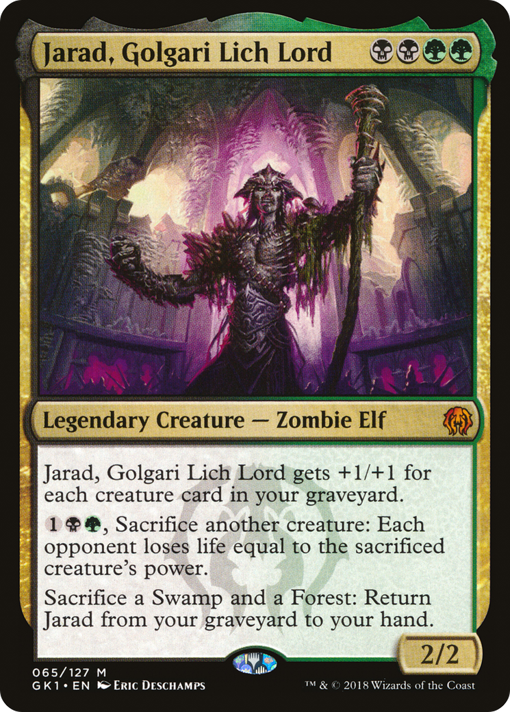 Jarad, Golgari Lich Lord (GR1-065) [Misc] GRN Guild Kit MTG Single Wizards of the Coast