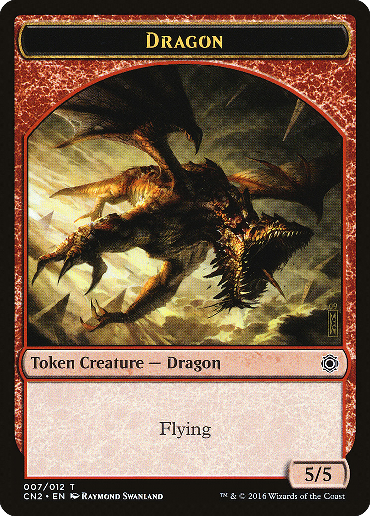 Dragon (CN2-007) [Tokens] Conspiracy: Take the Crown Tokens MTG Single Wizards of the Coast