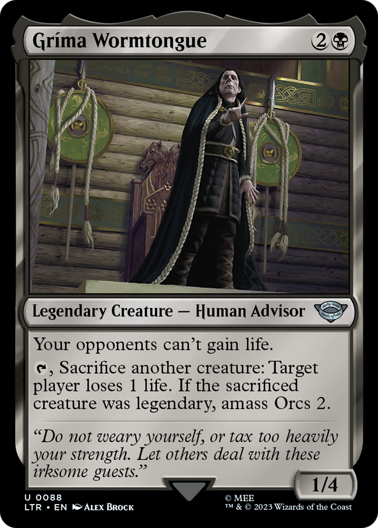 Gríma Wormtongue (LTR-088) [The Lord of the Rings: Tales of Middle-earth] Foil MTG Single Wizards of the Coast