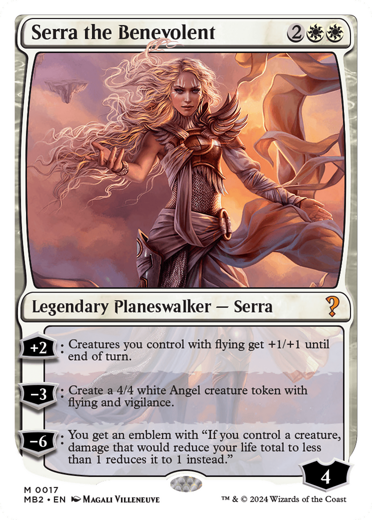 Serra the Benevolent (White Border) (MB2-017) [Mystery Booster] Mystery Booster 2 MTG Single Wizards of the Coast