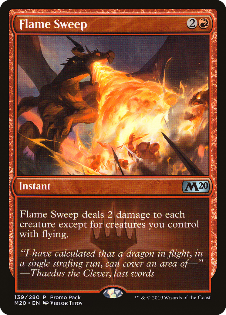 Flame Sweep (PPM20-139) [Core Set 2020 Promos] Foil MTG Single Wizards of the Coast