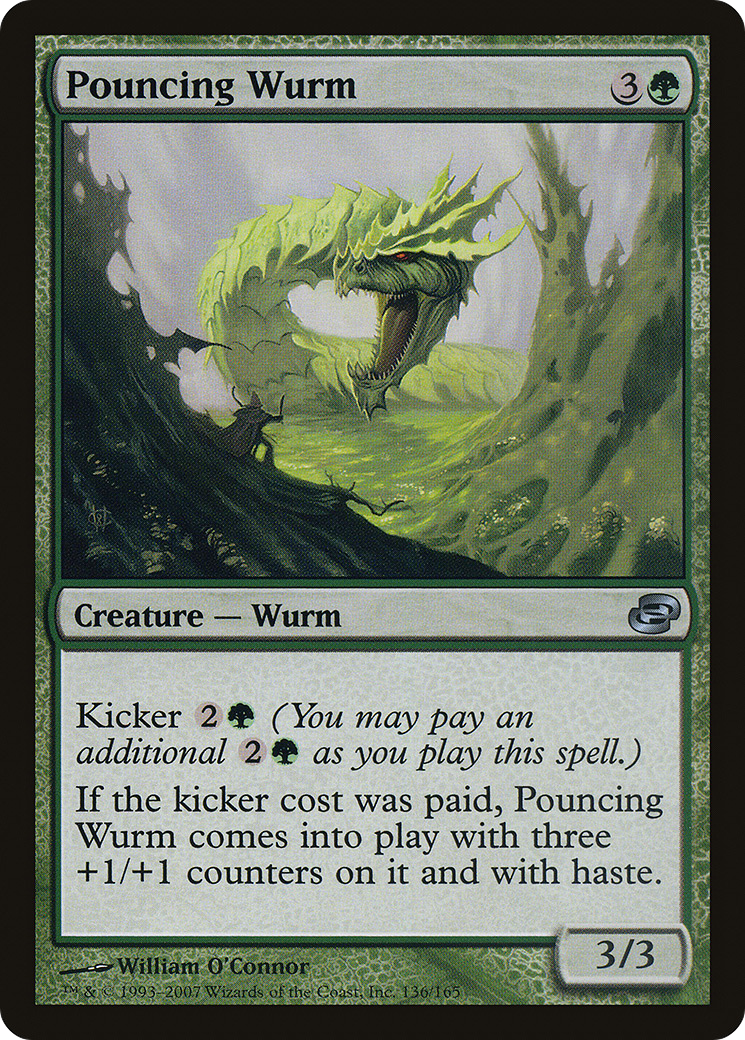 Pouncing Wurm (PLC-136) [Planar Chaos] Foil MTG Single Planar Chaos