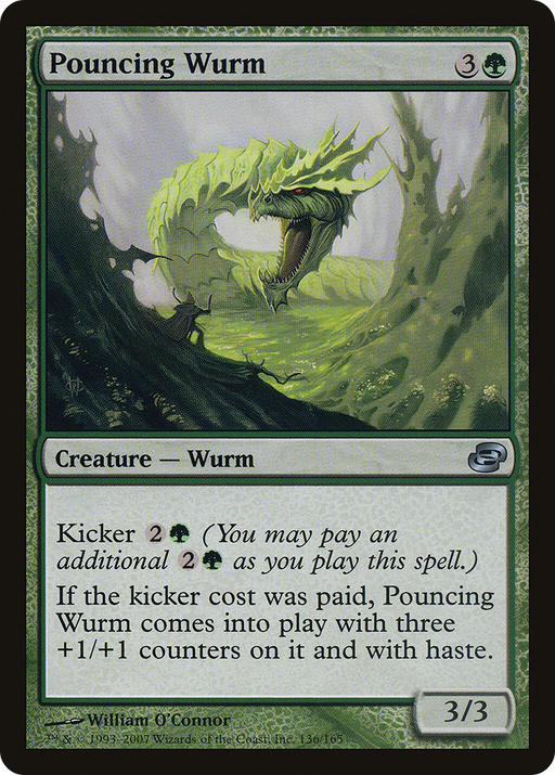 Pouncing Wurm (PLC-136) [Planar Chaos] Foil MTG Single Planar Chaos