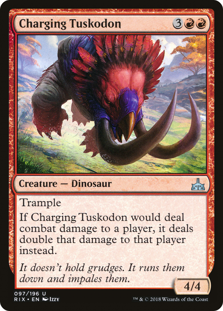 Charging Tuskodon (RIX-097) [Rivals of Ixalan] MTG Single Wizards of the Coast