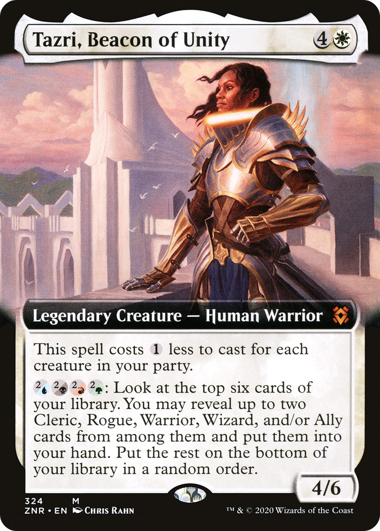 Tazri, Beacon of Unity (ZNR-324) [Zendikar Rising] (Extended Art) MTG Single Wizards of the Coast