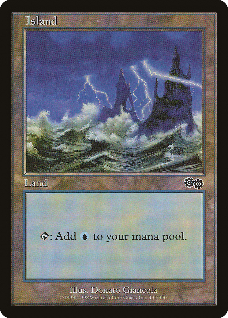 Island (335) (USG-335) [Urza's Saga] MTG Single Wizards of the Coast