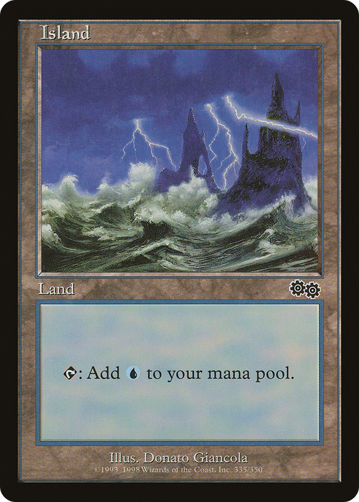 Island (335) (USG-335) [Urza's Saga] MTG Single Wizards of the Coast
