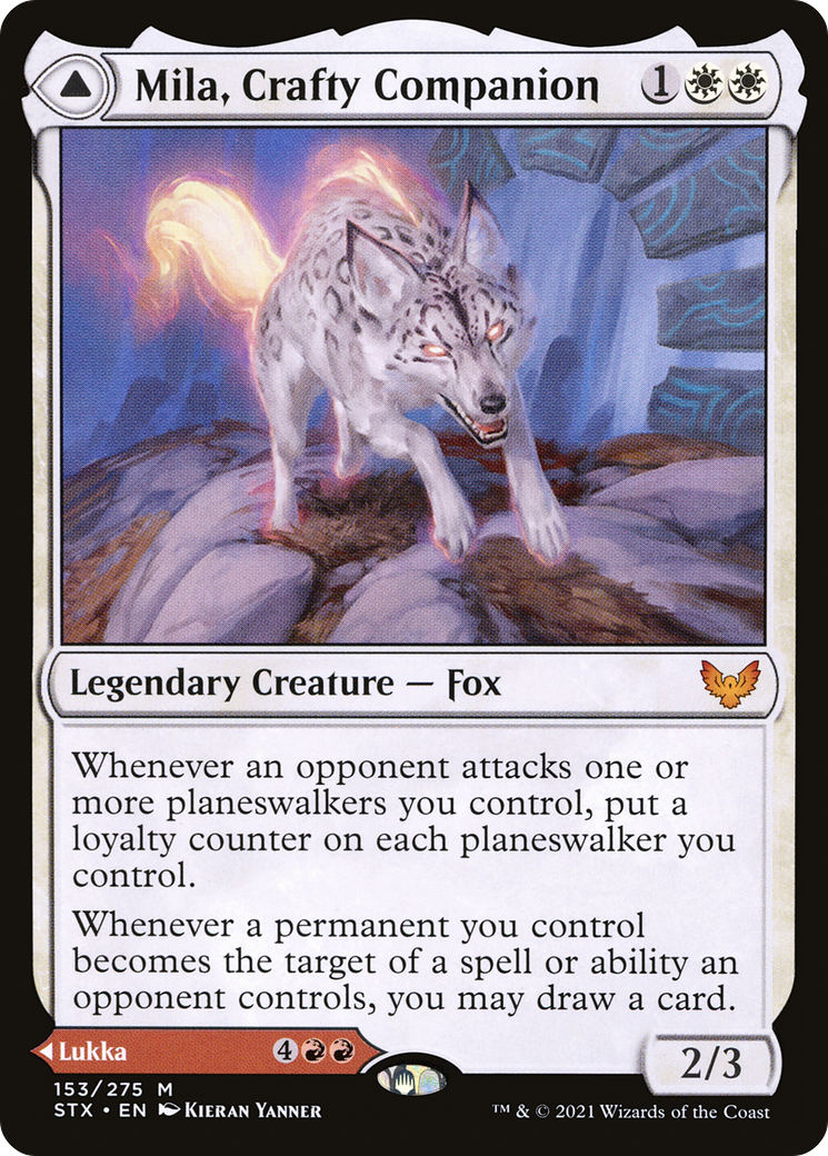Mila, Crafty Companion // Lukka, Wayward Bonder (STX-153) [Strixhaven: School of Mages] MTG Single Wizards of the Coast